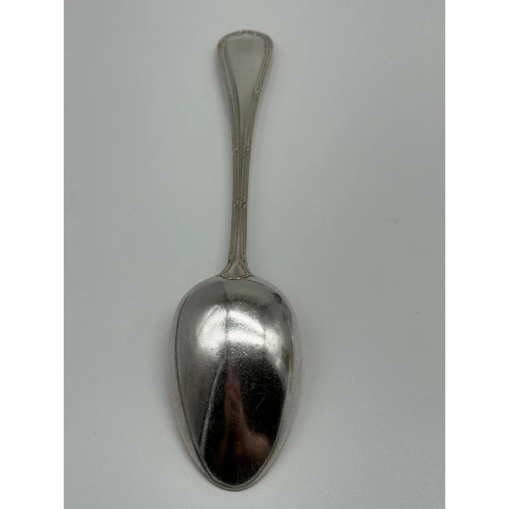Vintage Christofle Rubans Silverplate European Place Oval Soup Spoon‎ 8 1/8